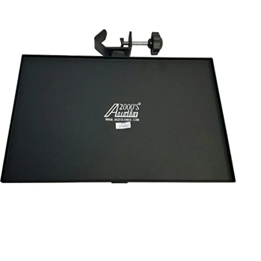 

Audio 2000s AST424Z Heavy Duty Tray for Standard Speaker Stand Black Durable Metal Design with Anti-Slip Surface