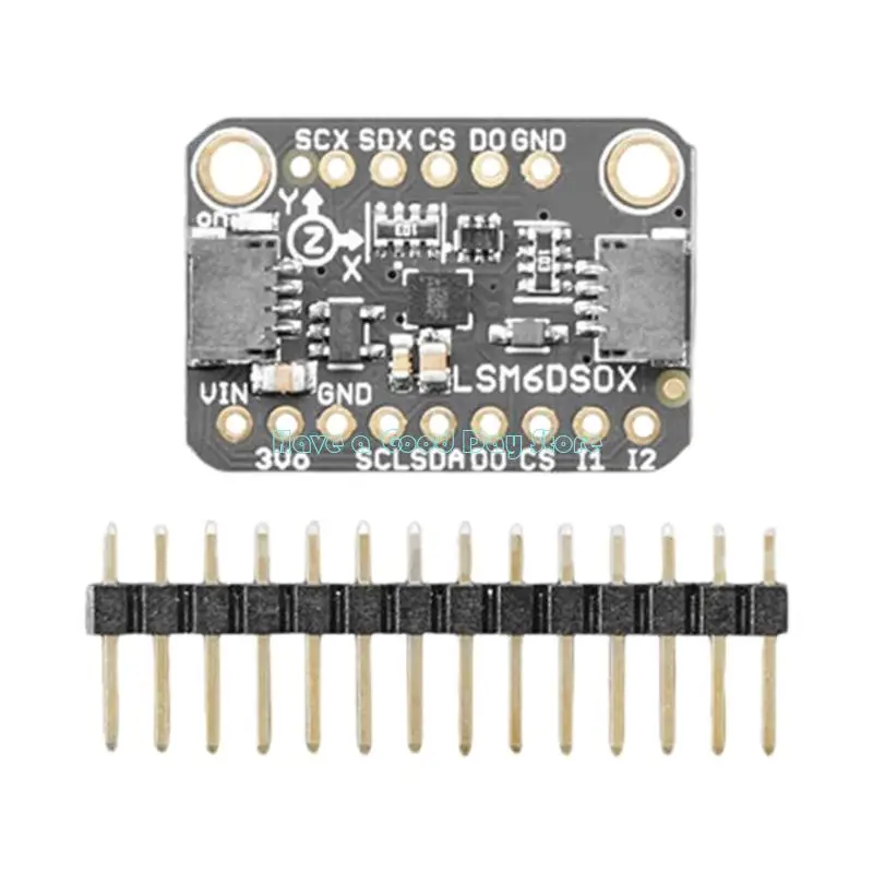 462D LSM6DSOX Motion Unit Board Accelerometer Gyroscope with Bus Link, Pad Text, Two Event Lines, and 6 DoF Motion Reading for