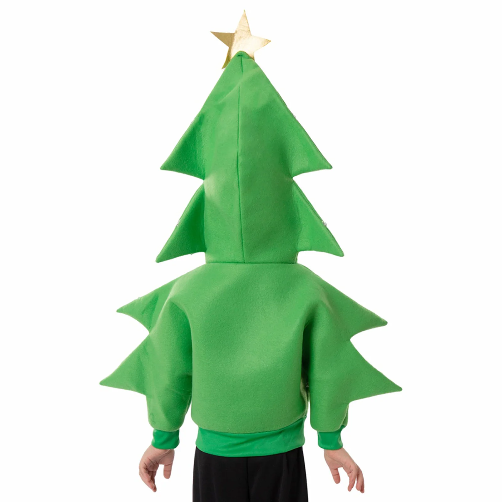 Kids Christmas Tree Costume Funny Tree Cosplay Costume Holiday Party Xmas Outwear Jacket for Festival Cosplay Parties