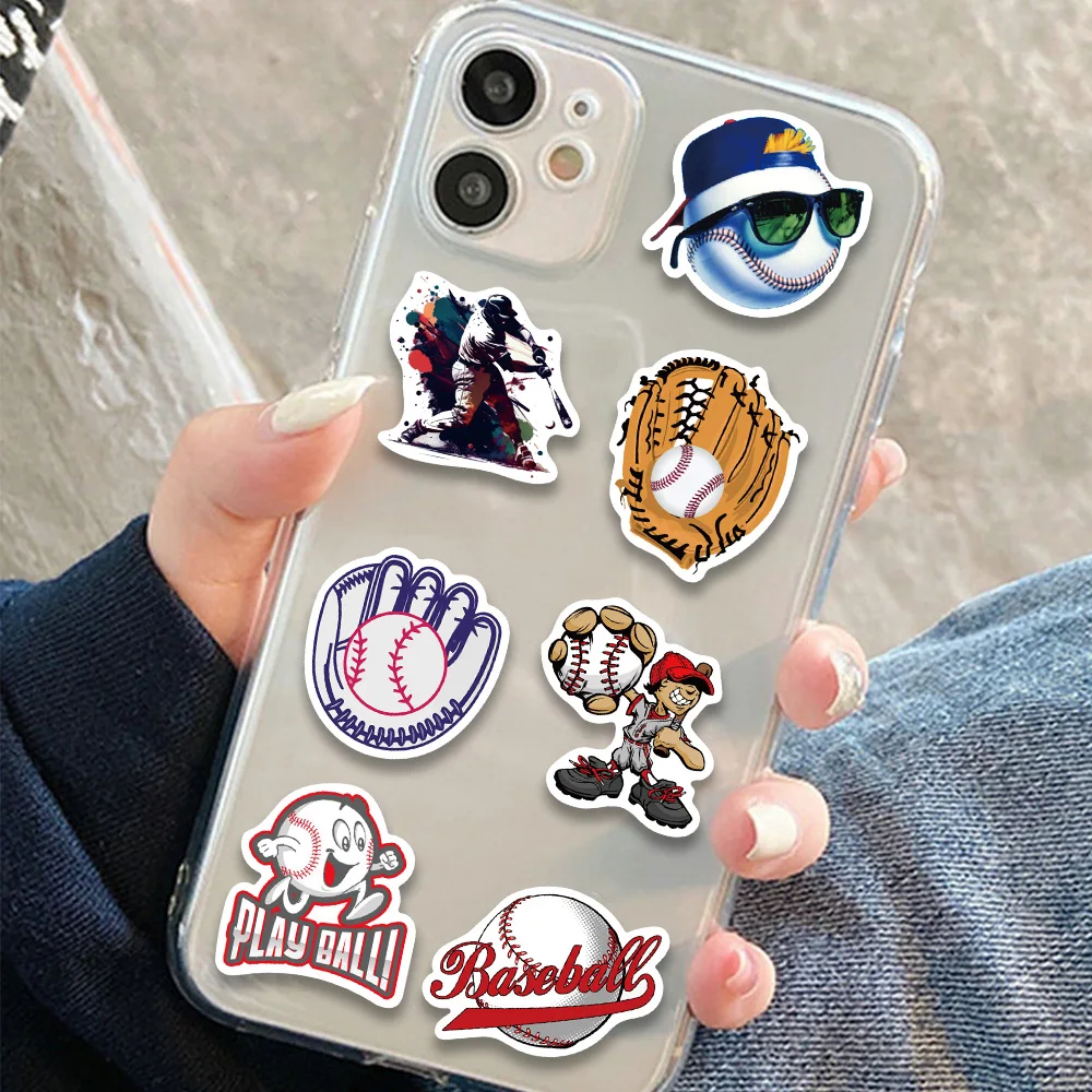 52 قطعة ملصقات البيسبول الرياضية الكلاسيكية الكرتون الكتابة على الجدران ملصق مائي DIY كتيب الهاتف الأمتعة خوذة دراجة ملصق للمراهقين هدية