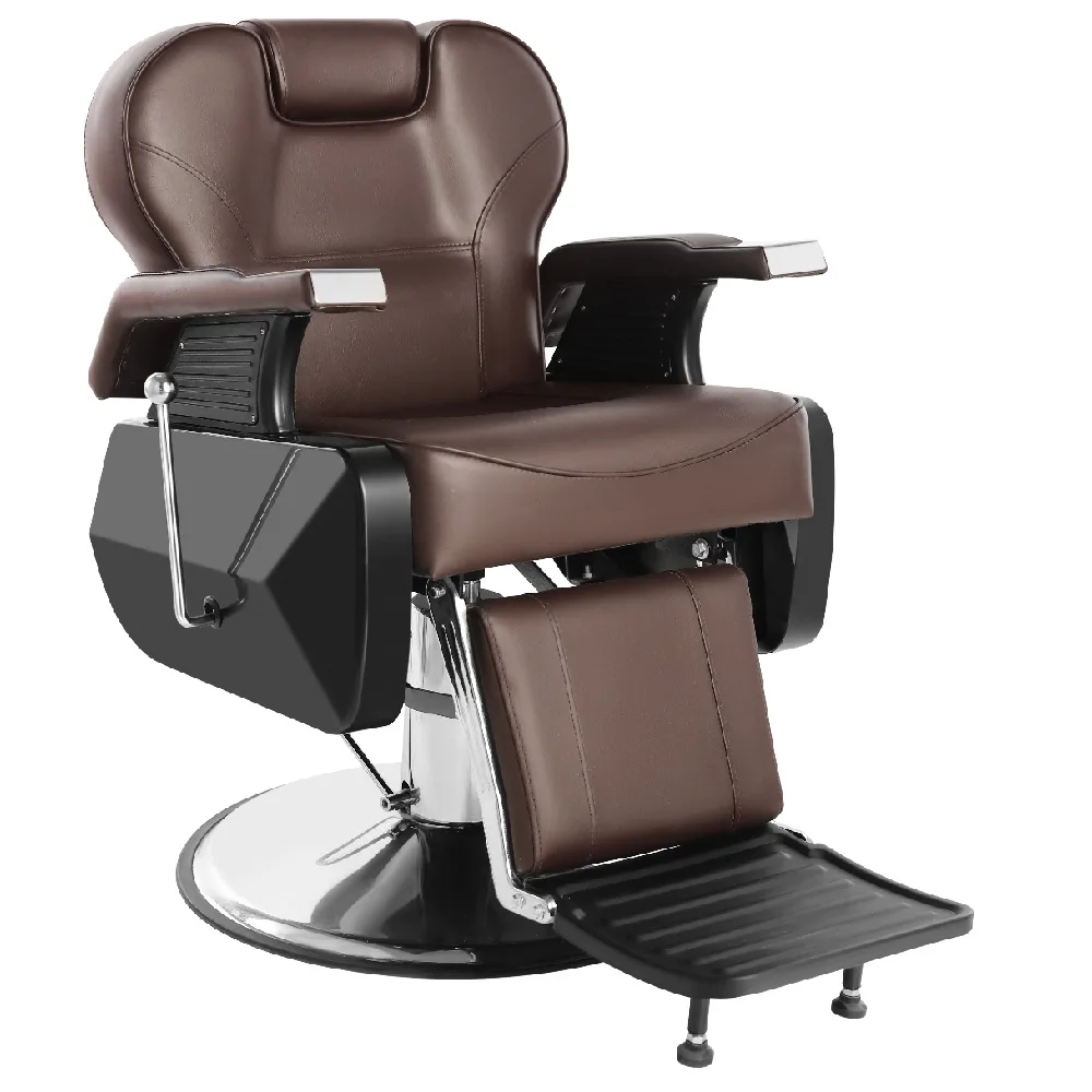 Hairdressing Chair,Brown Men's Hairdressing Chair, High Cost Effective Haircutting Chair, Hairdressing Chair