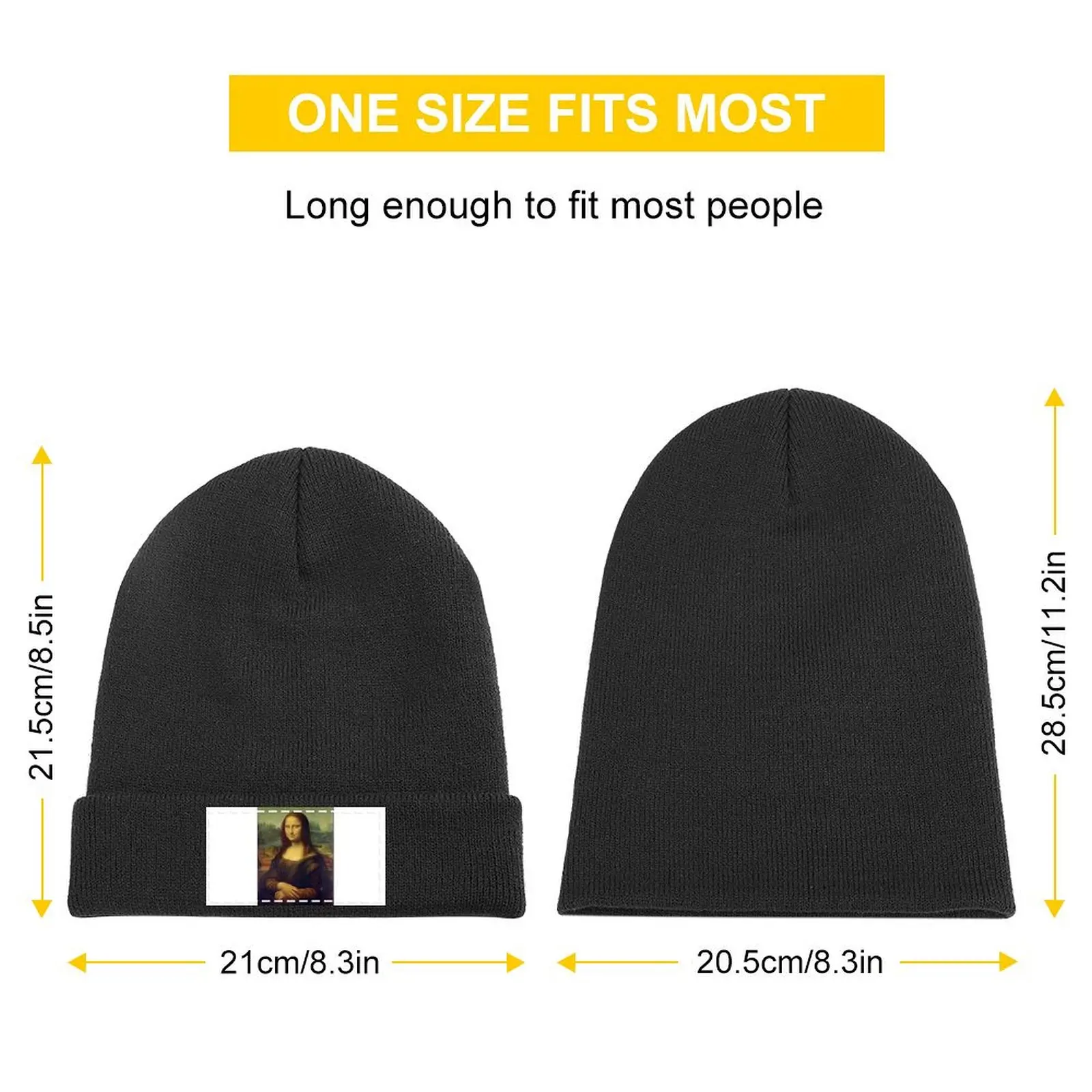 MONA LISA HD - Original Masterpiece Knitted Cap New In The Hat Sports Cap Men's Baseball Women's