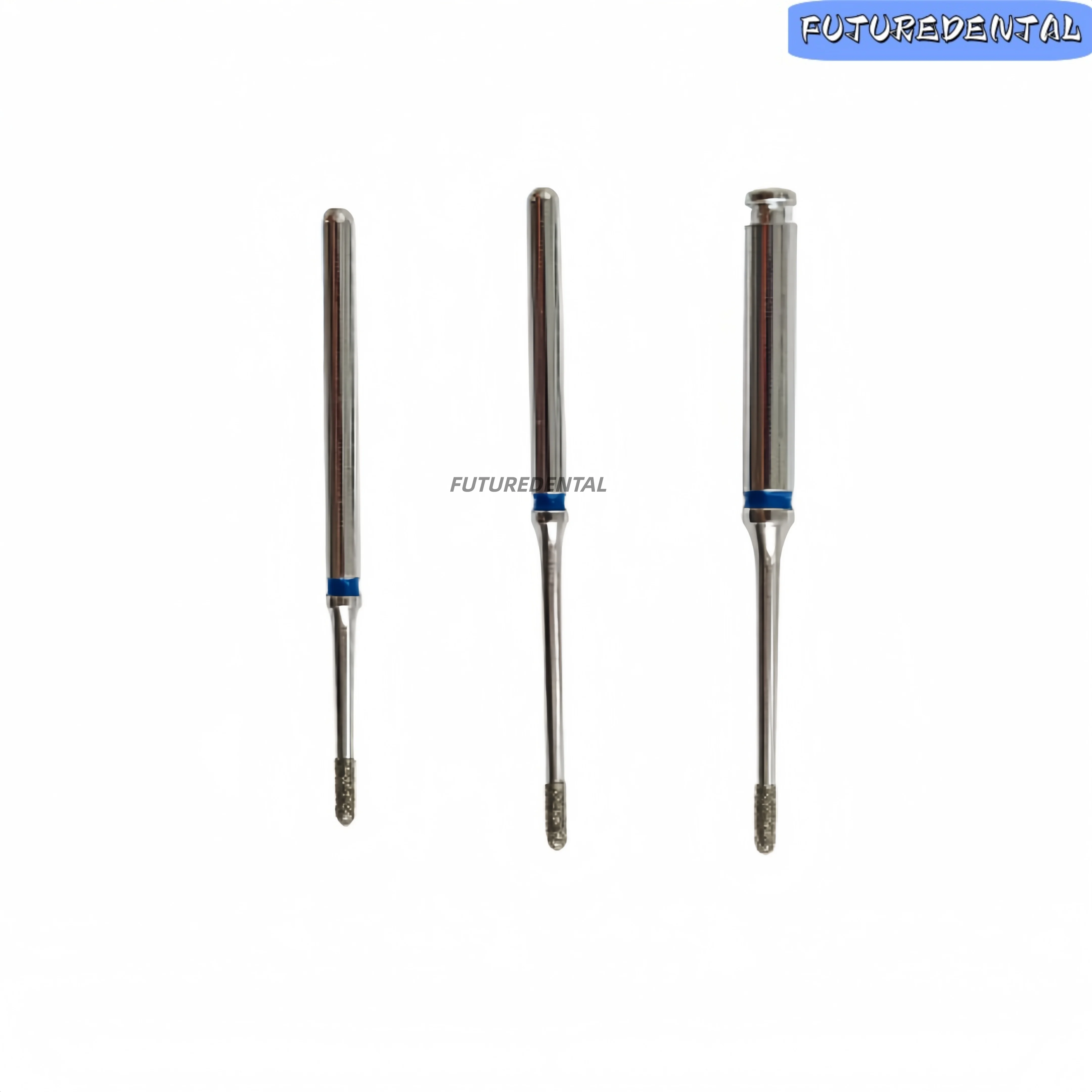 Separated Instrument Removal Burs Set, Dental Endo Files with Blue Markings, Broken Files Failed Diamond Ideal for Root Canal