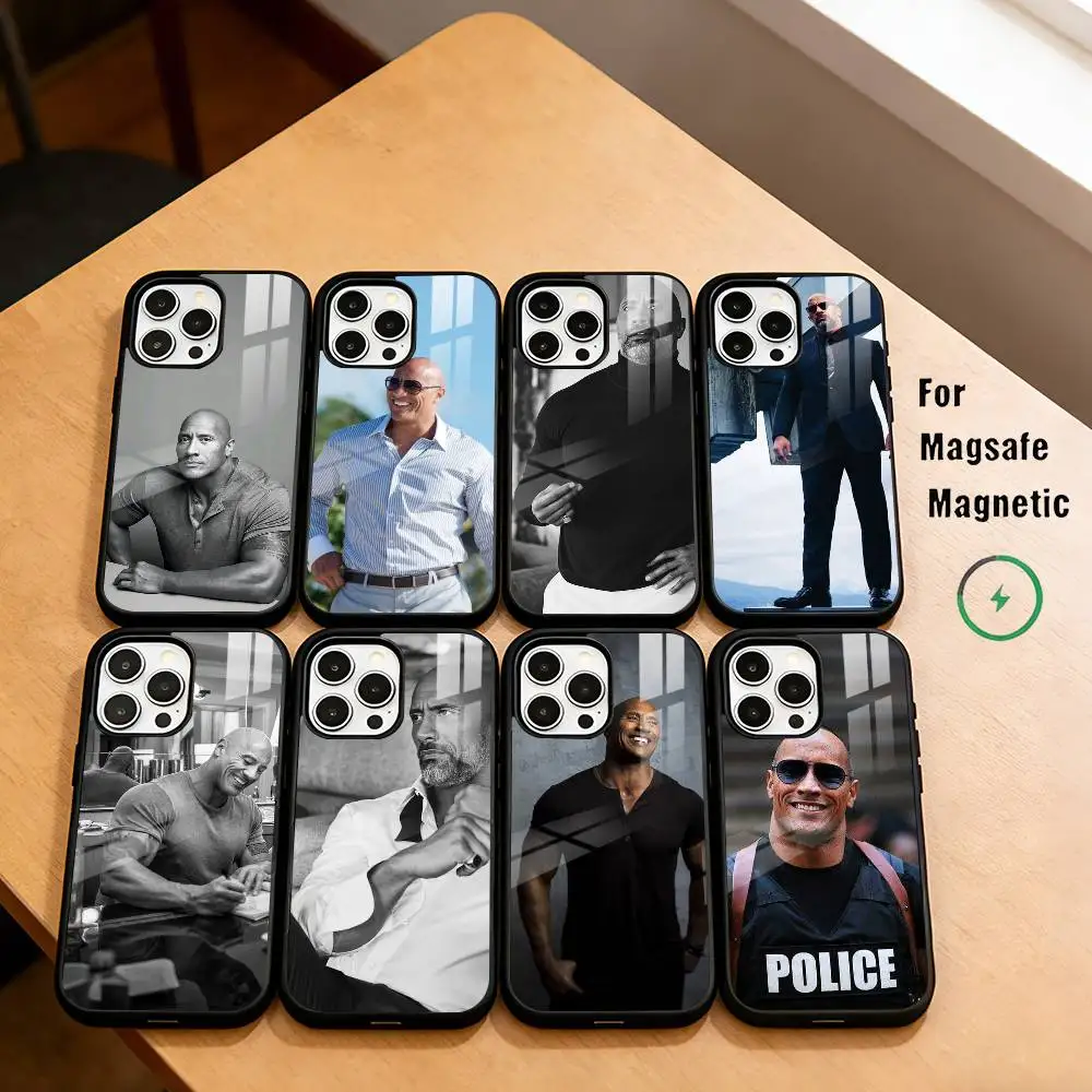 

D-Dwayne J-Johnson Phone Case For iPhone17,16,15,14,13,12,11 Plus,Pro Magnetic with Magsafe Wireless Charging