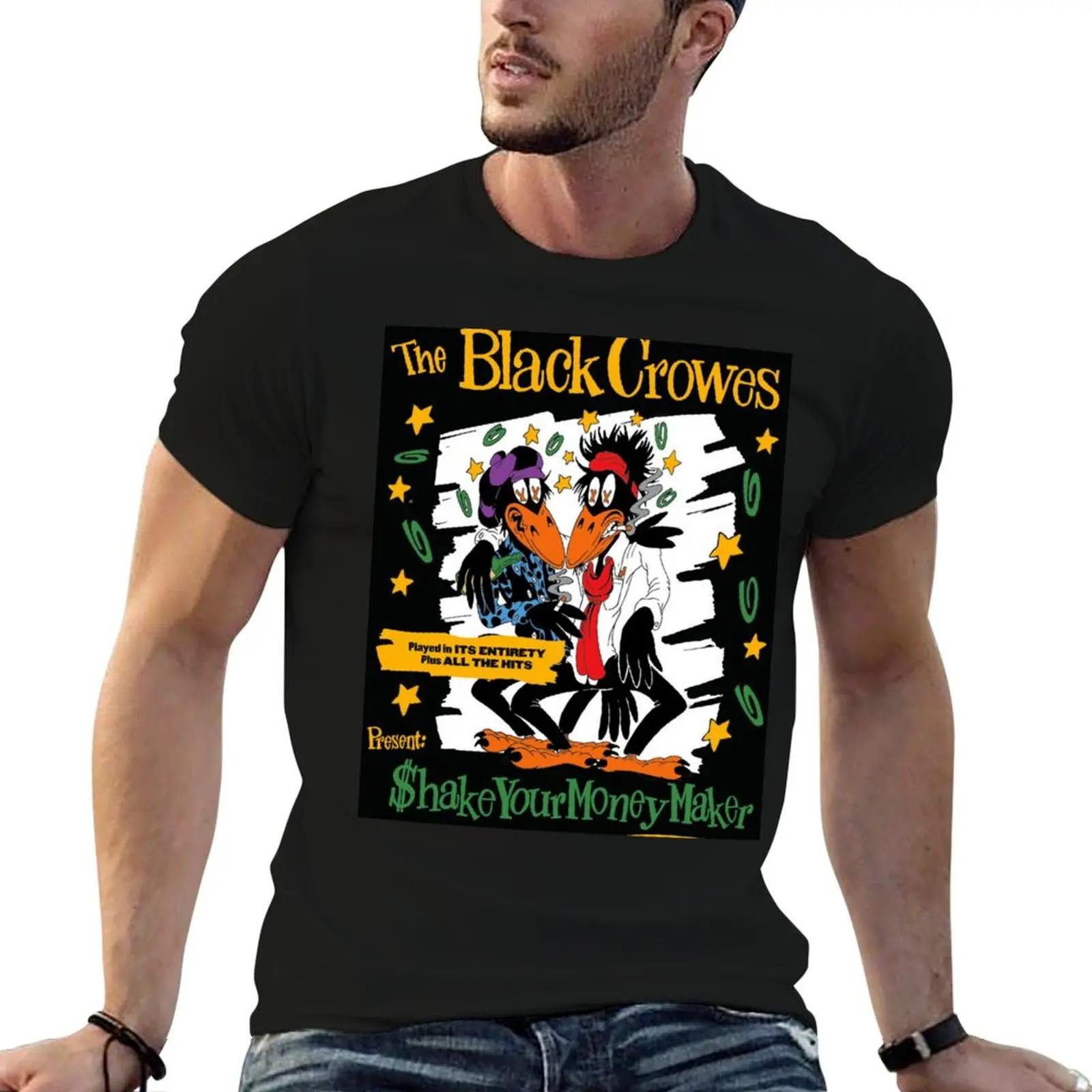 dua dsjerr theblackcrowes dsjerr burung shake gagak your berpakaian money kasual maker sedang merokok T-Shirt