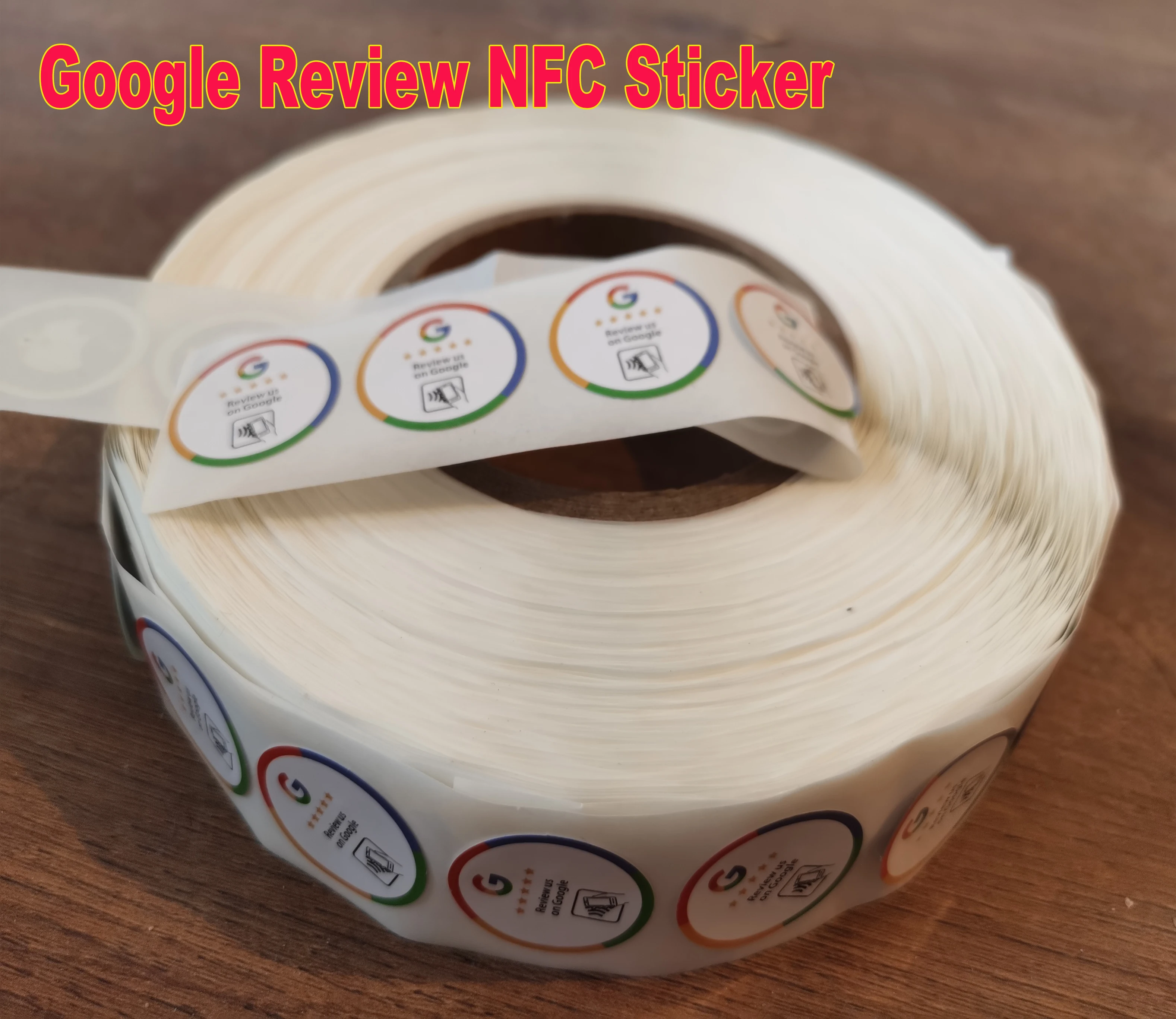 10/30Pcs Waterproof Google Review Stickers 504Bytes NFC215 Chip NFC Tap Review Sticker Boost Your Reviews Sticker NFC Tags