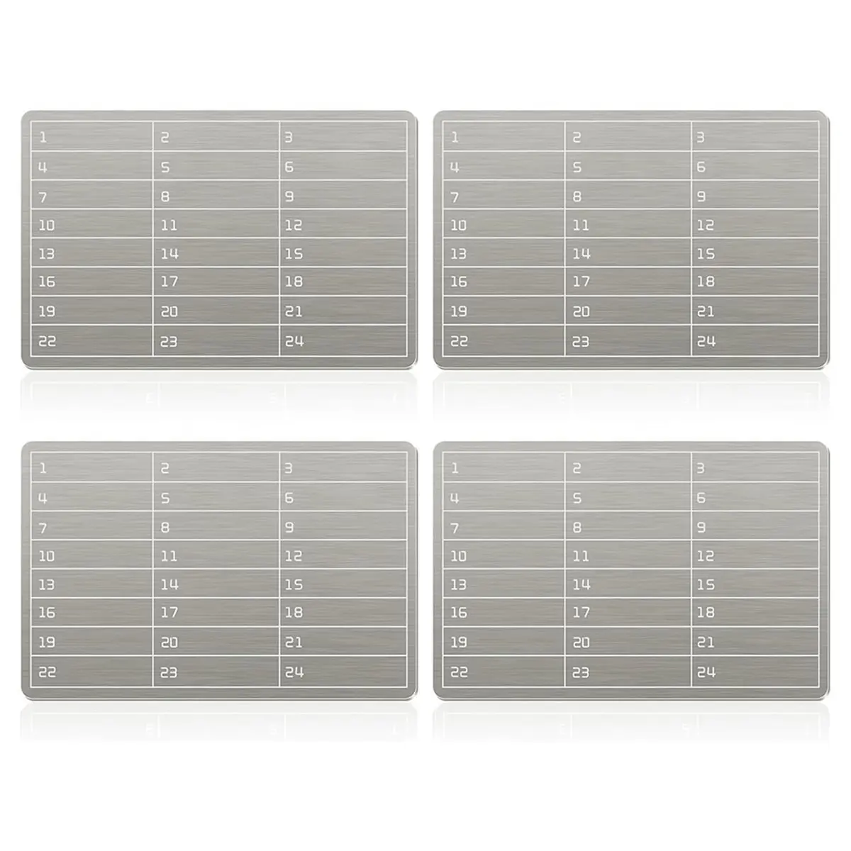 A56K 4pcs Plates Stainless Steel Wallet Crypto Cryptocurrency Storage Crypto Wallet for Bitcoin Hardware Cold Backup BIP39