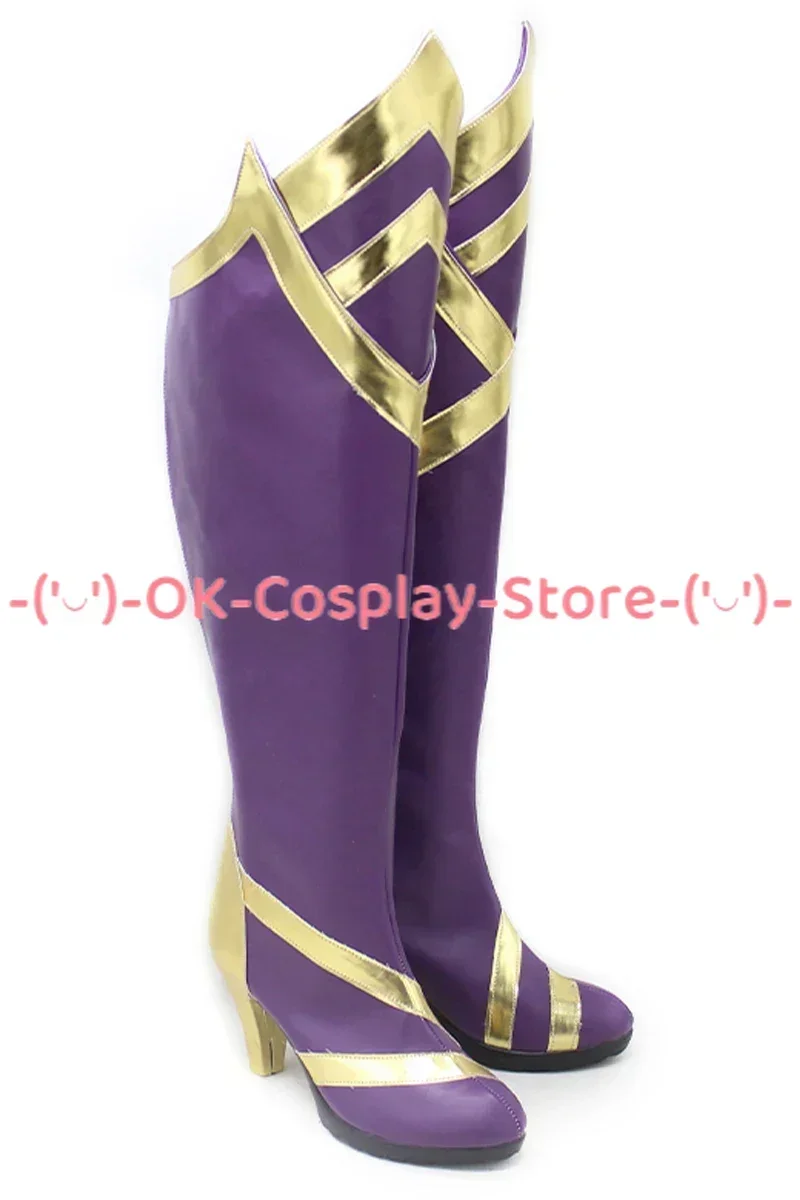 [Personalizzato] LoL Ahri Scarpe Cosplay Gioco Anime Gioco di ruolo Costume Prop Halloween Carnevale Festa Festa Stivali in pelle PU