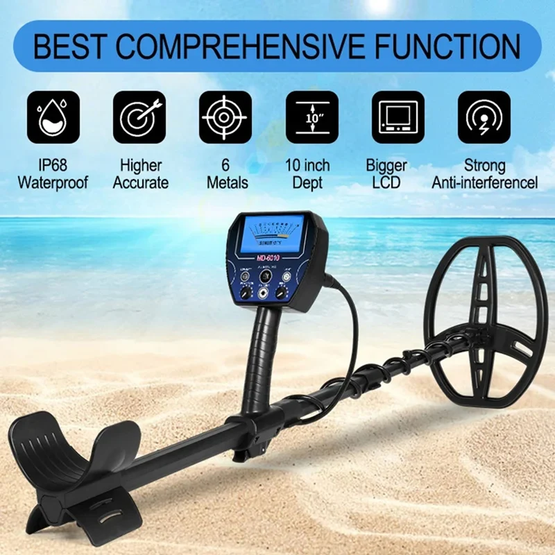 

High Sensitivity Underground Gold Detector Anti-Interference Handheld Metal Detector Outdoor Waterproof Treasure Hunter