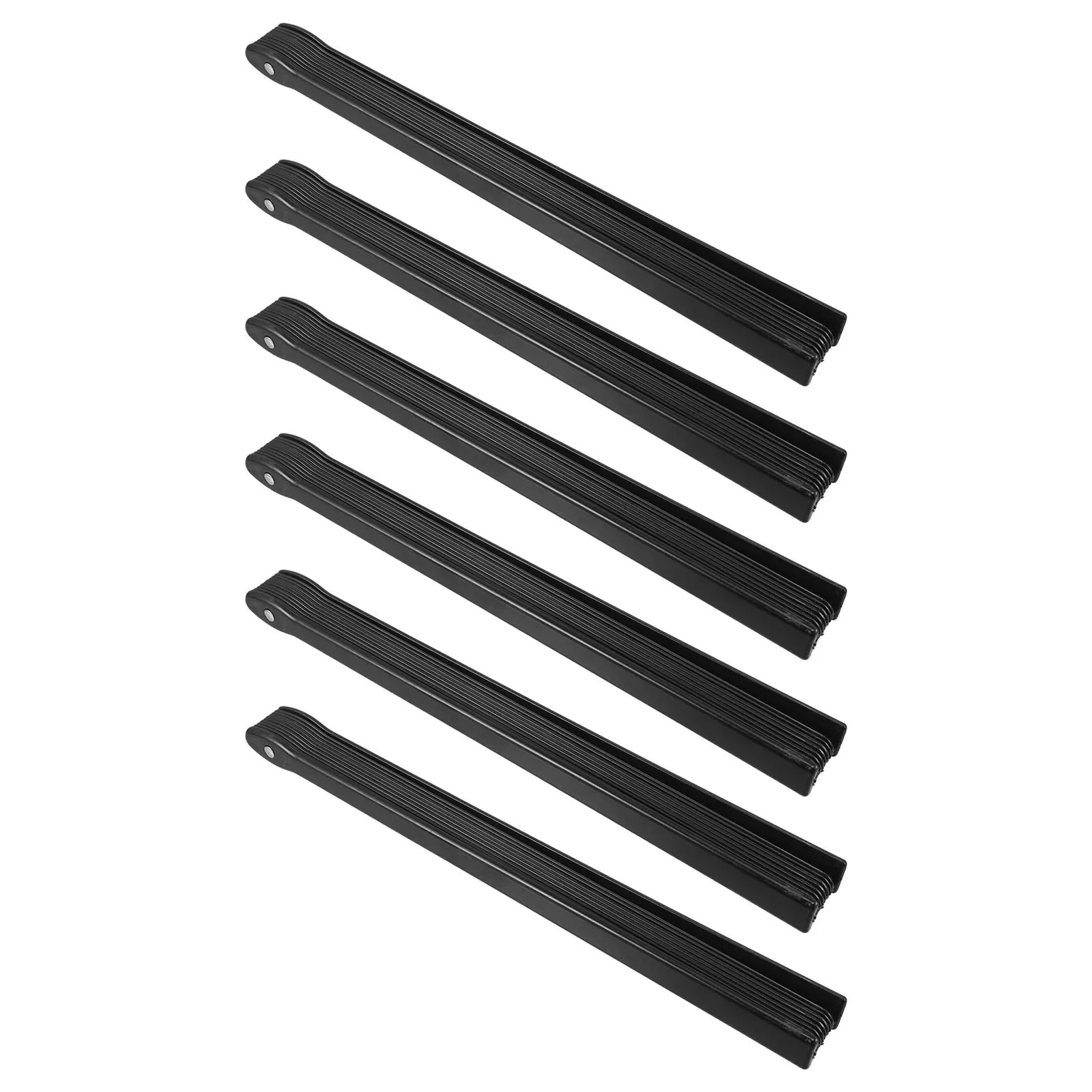 

6Pcs Ancient Folding Fan Frame Black Plastic DIY Handheld Ribs Craft Kit for Martial Arts Performances Festivals