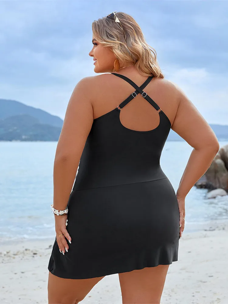 Tankini Plus Size Strój kąpielowy Kobiety 2024 Bikini Duży rozmiar Stroje kąpielowe Kobiety Jednoczęściowy kostium kąpielowy Strój plażowy Seksowne