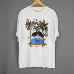Haruomi Hosono T-Shirt Bon Voyage Co Tin Pan Alley YMO Happy End Loose Drop Shoulder Oversized Cotton Men's Short Sleeves Shirts
