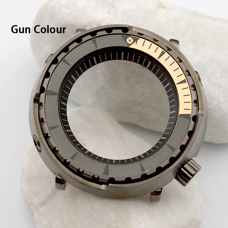 

Новый серый корпус для часов Gun Grey Tunas, серое сапфировое стекло, подходит для механизмов NH34, NH35, NH36, корпус для мужских часов Tunas Canned, подарок