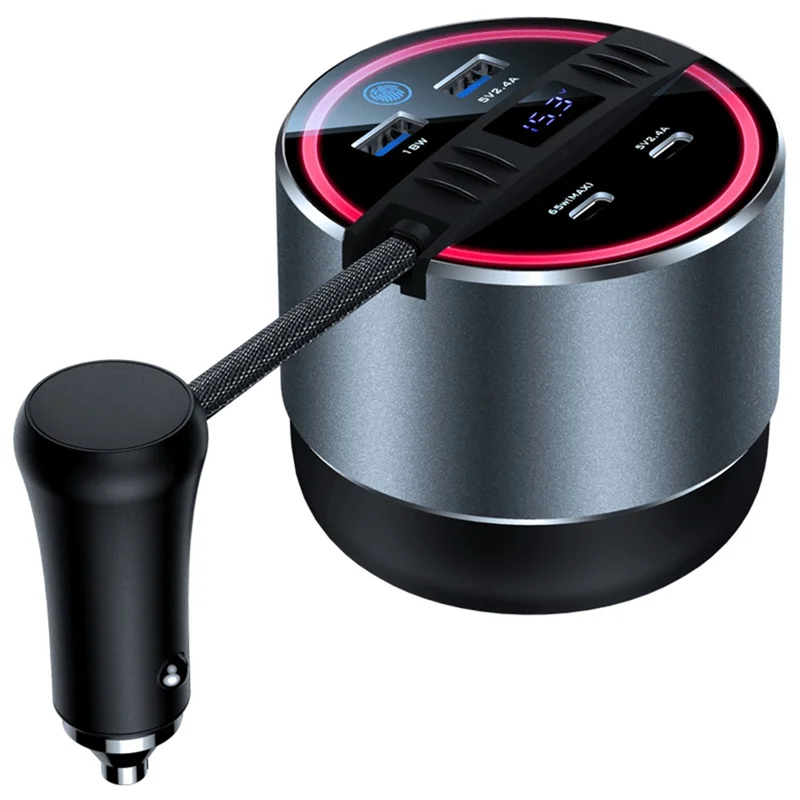 Car Water Cup Mobile Phone 65W Quick Intelligent Charger Four Ports Interior for Tesla Model 3 Model Y Accessories