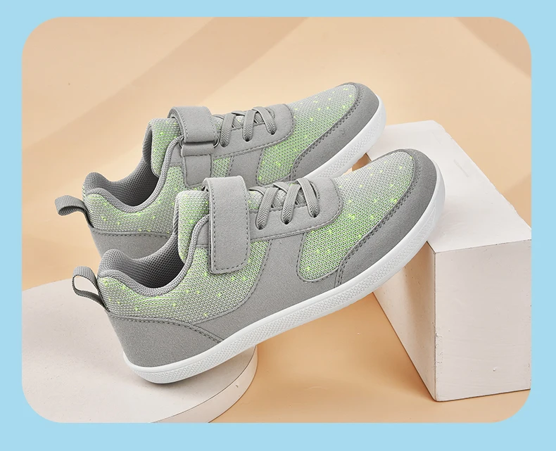 Kleines großes Kind, breite Barfußschuhe, Jungen und Mädchen, minimalistische Turnschuhe, Kinder-Wanderschuhe, Skate, flach, leicht, rutschfest, natürlich – Detail 8
