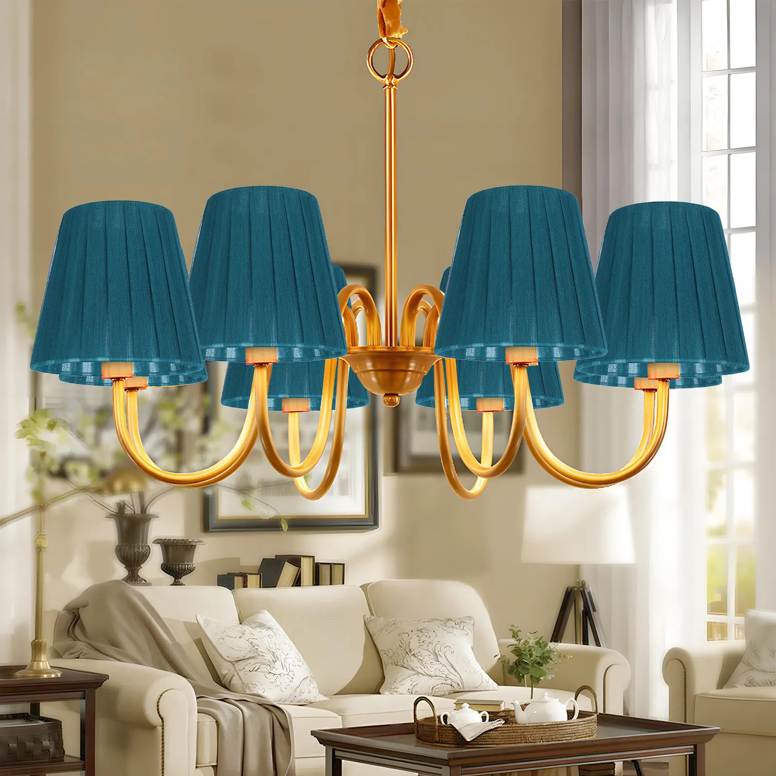 Cloth Lampshade Premium Material Stable Structure Bedroom Living Room Lamp Cover Soft Light Protection Eye Care