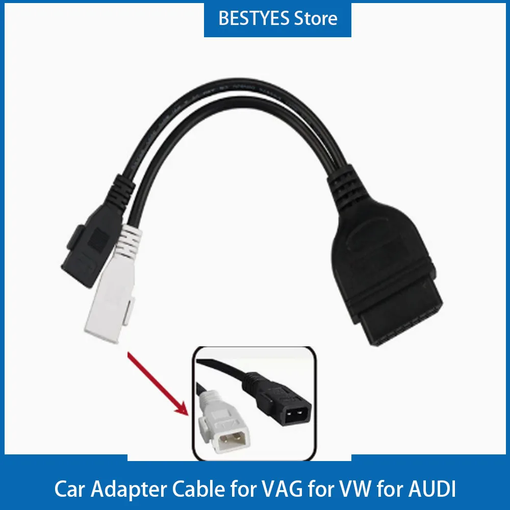 OBD2 16Pin To 2x2 Diagnostic Adapter Cable Car Conversion Wiring Harness for VAG for VW for Audi for Skoda