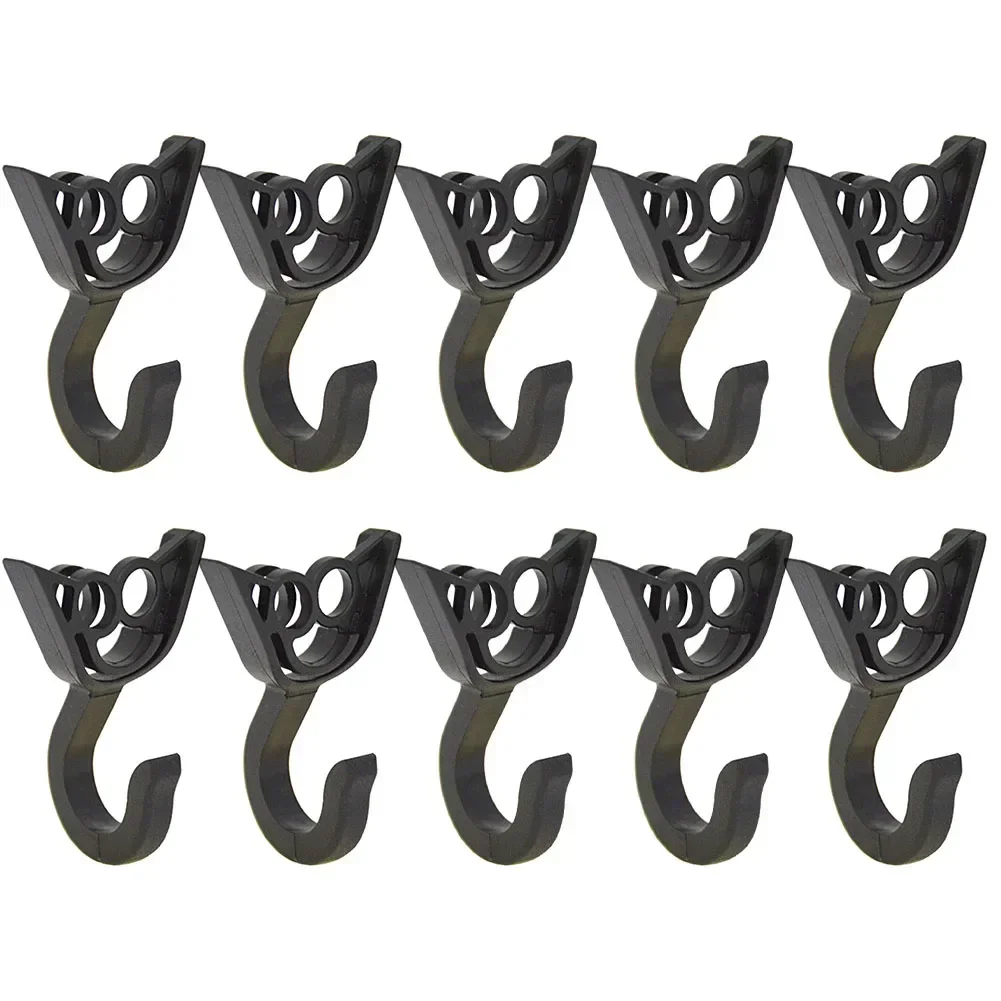 10pcs Open End Cord Hooks Snap Boat Kayak Motorcycle Rope Buckle Camping Tent Hook For Bungee Shock Elastic Bungee Cord Straps