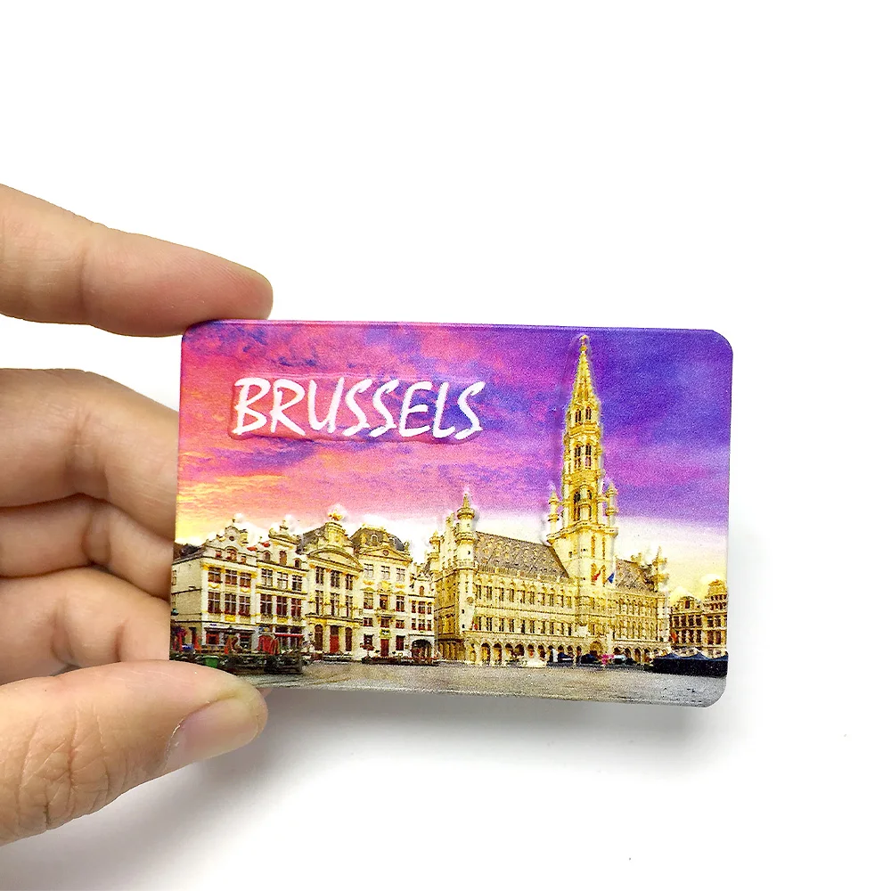

Resin Brussels City Hall Souvenir Fridge Magnet - Belgium Travel Gift - Durable and Magnetic - Ideal for Home Decor