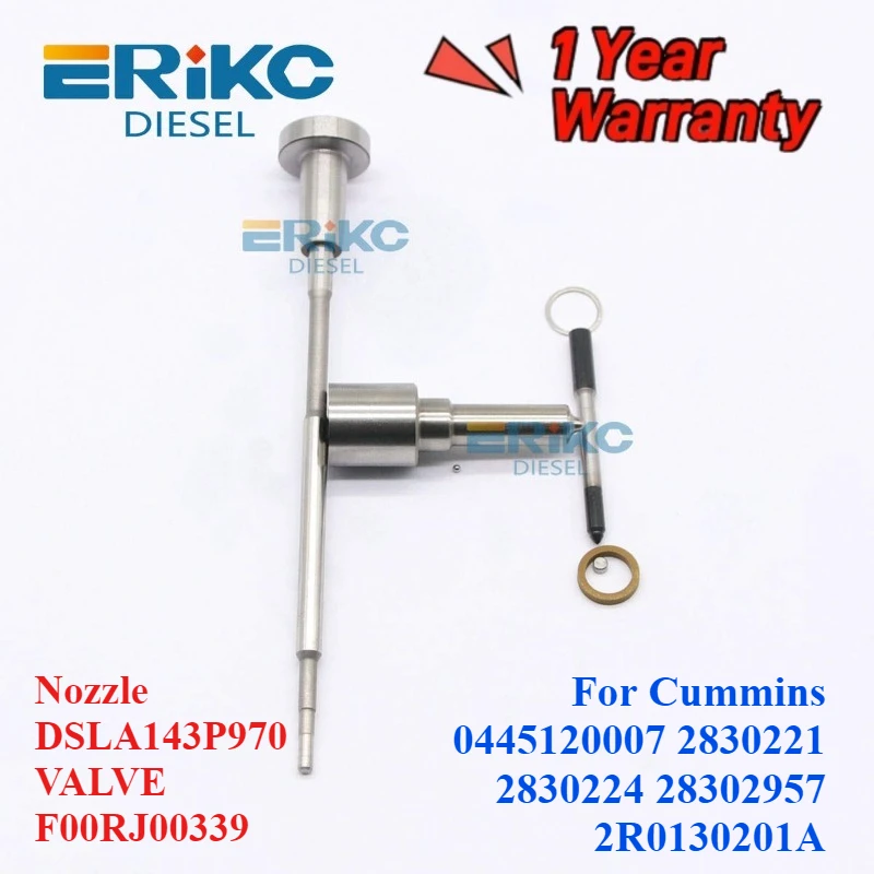 

Комплекты дизельных форсунок DSLA143P970, клапан F00RJ00339 для Cummins 0445120007 2830221 2830224 28302957 2R0130201A