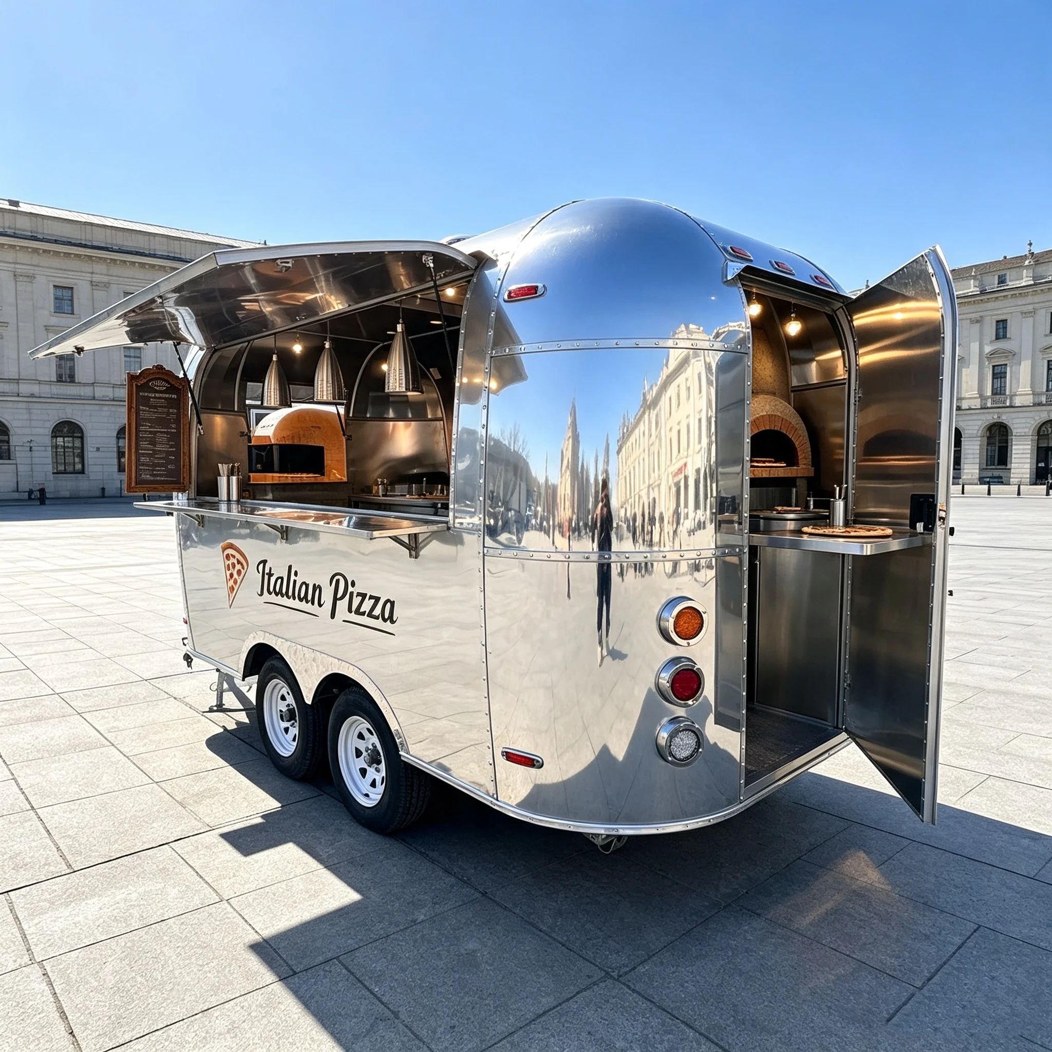 New Luxury Multifunction Sales Vending Food Truck Trailer Mobile Food Truck Street Fast Food Food Trailer European Standard