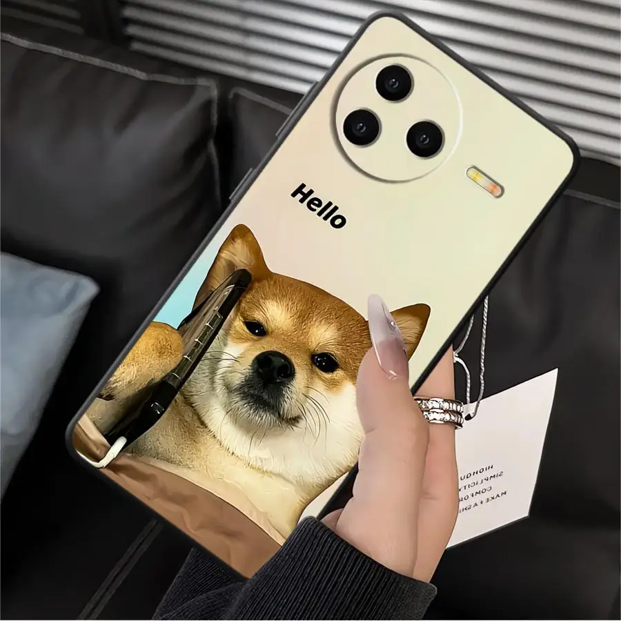 Custodia per Xiaomi Redmi A1 A2 Plus 13C 14C 10 9 A3 A5 A4 12C K40 K80 Pro Nero Custodia morbida per telefono Cute Dog