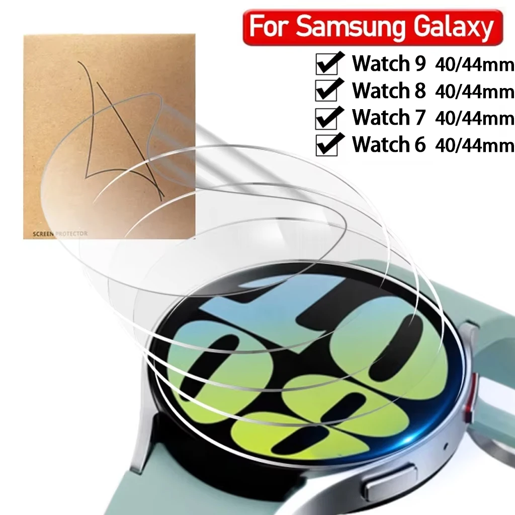 3PCS For Samsung Galaxy Watch 9 8 7 6 5 4 40/44mm Screen Protectors Watch6 5Pro Watch 4 Classic 42 46mm TPU Soft Protective Film