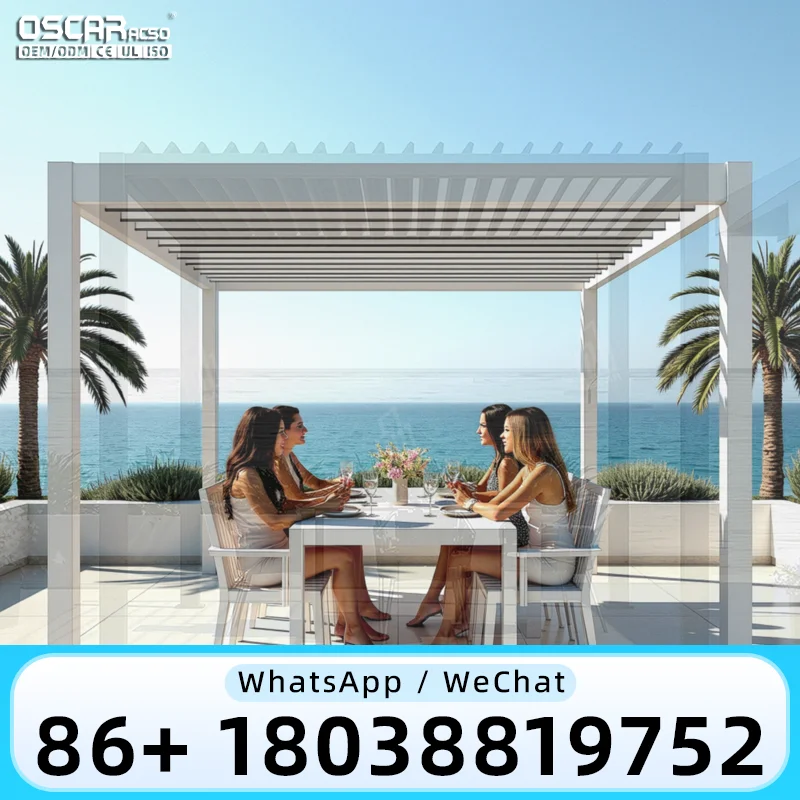 Sturdy Outdoor Garden Patio Pergola Weather Resistant Backyard Deck Lawn USA Europe Party Dining Relaxation Arbors Gazebos Shade