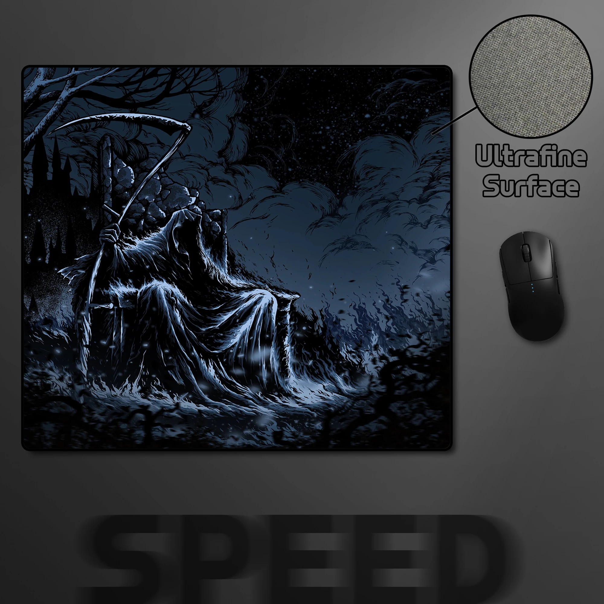 Grim Reaper Mouse Pad 45x40CM High Elastic Non-slip Bottom Gaming Mouse Mat Gamer E-Sports Speed Mousepad Premium Keyboard Pads