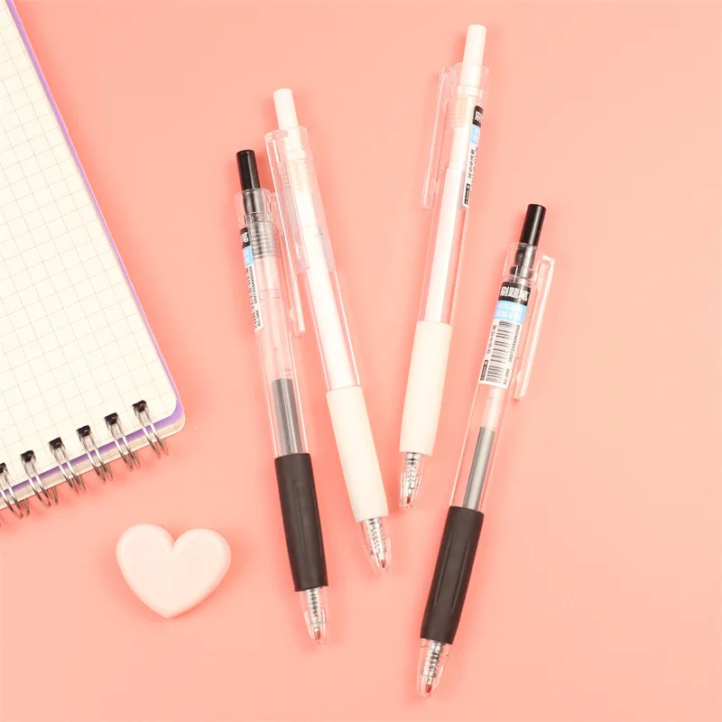 Bolígrafo de firma para estudiantes, pluma neutra simple de 5 piezas, tipo de prensa, papelería de Oficina Creativa