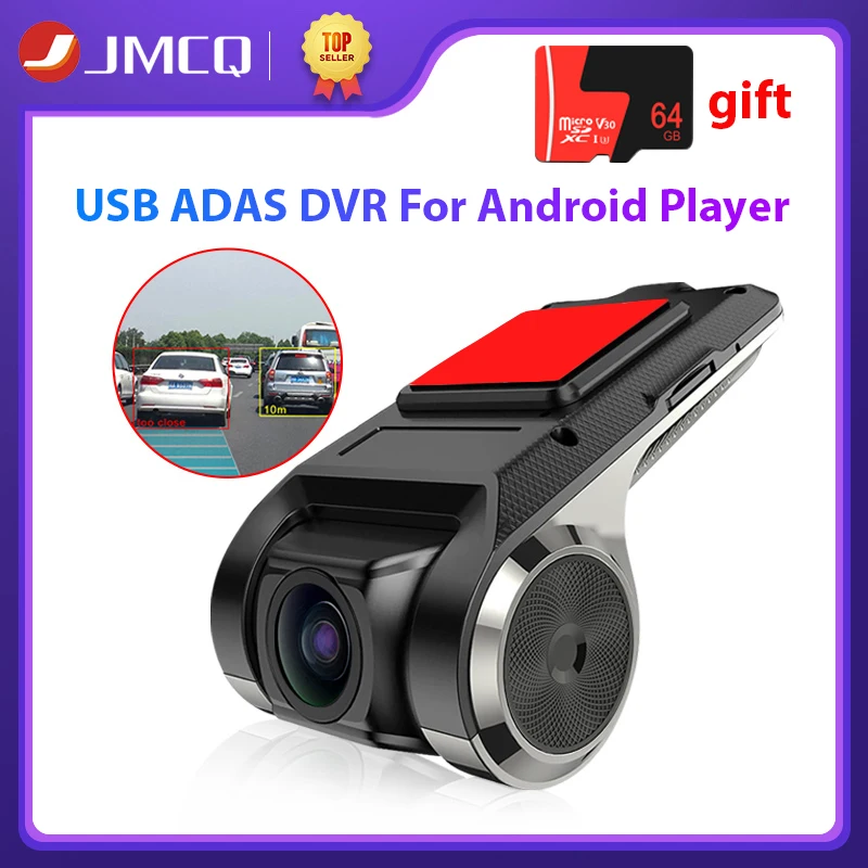 

JMCQ USB ADAS Car DVR Dash Cam HD For Car DVD Android Player Navigation Floating Window Display LDWS G-Shock