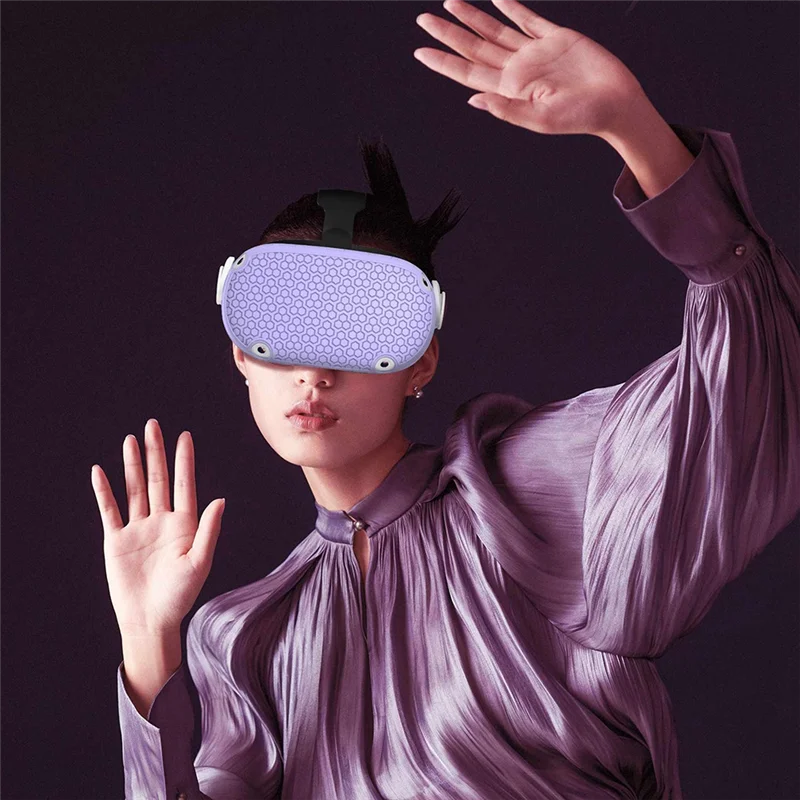 For Oculus Quest2 VR Host Protective Cover Non-Slip Silicone Protective Cover VR Glasses Head Cover
