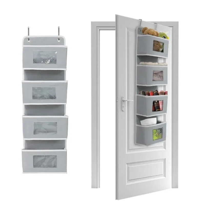 1PC Shelf Hanging Storage Organizer Behind Door Large Capacity Pockets Suitable for Bedroom Bathroom Foldable Storage Hanging