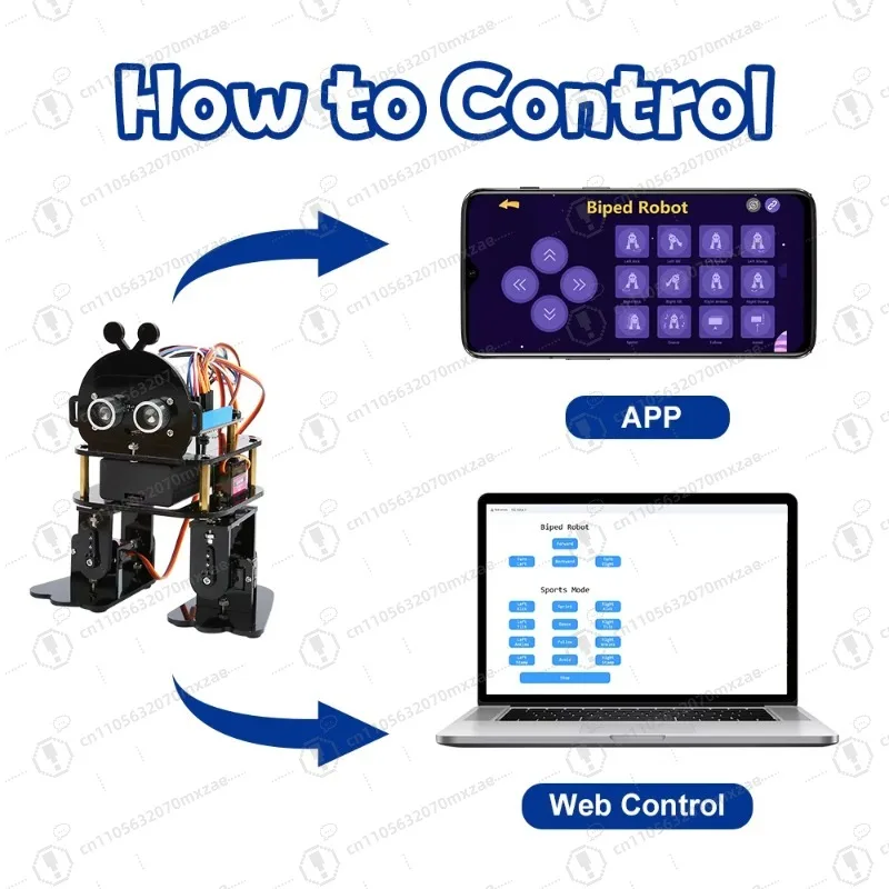 Adult School Kids Beginner Coding Learning Smart Bionic Bipedal DIY Robot Kit