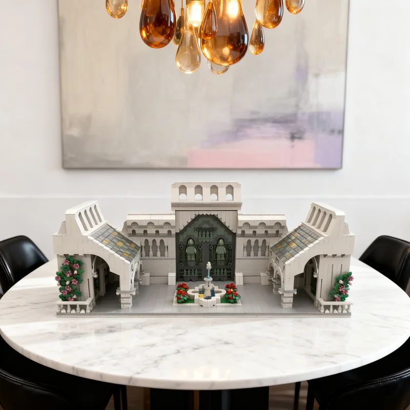 

3107 деталей MOC: Дворец Гондора, модель из серии «Властелин колец», конструктор, игрушка, подарок, креативный коллекционный предмет для демонстрации, премиум-класс