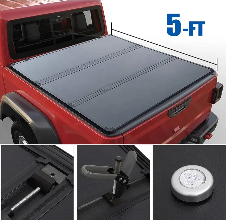 Universal Use Tri-fold Solid Hard Tonneau Cover