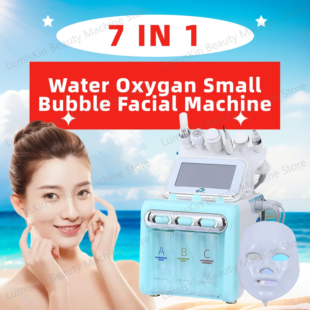 

Новый 7в1 гидродермабразия глубокое очищение омоложение кожи портативный водный кислородный струйный алмазный пилинг для лица косметическое устройство