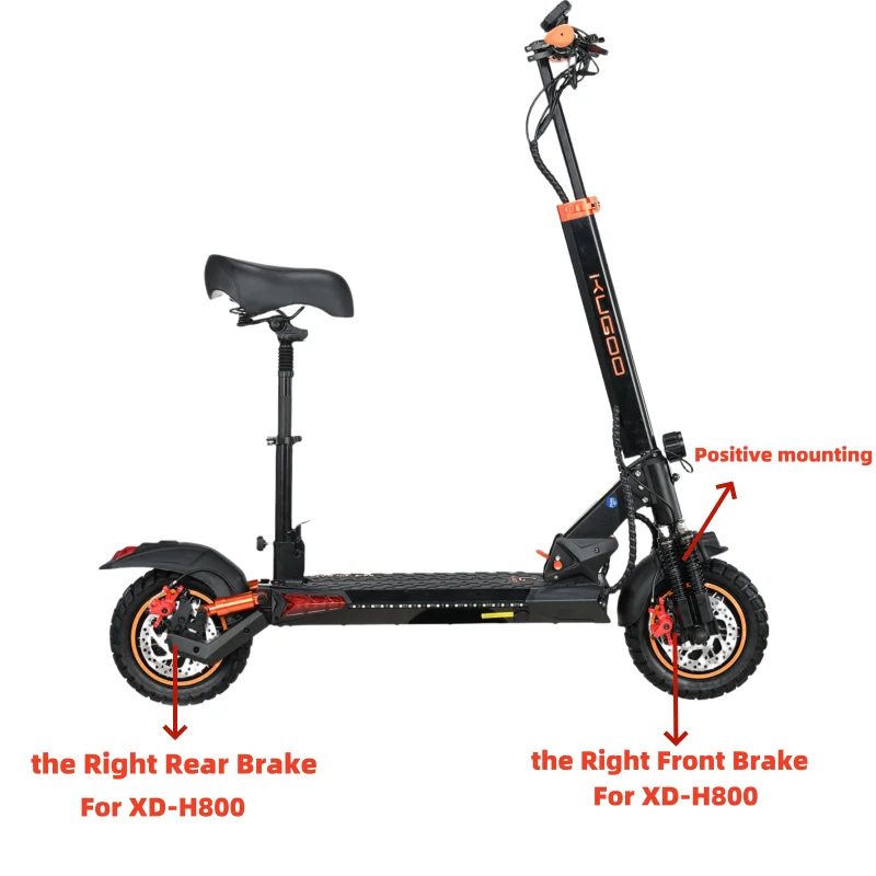 XOD Elektrofahrrad-Roller-Bremsen, wasserdicht, 2-polig, XD-H800/XD-H880, Abschaltung der Bremse für KuKirin G2, G2MAX, G3PRO, G4, M4, G5 – Detail 10