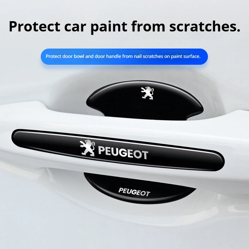 

Car handle anti-collision strip door handle bowl protection sticker suitable for Peugeot 206 307 308 3008 207 208 408 508 2008 5
