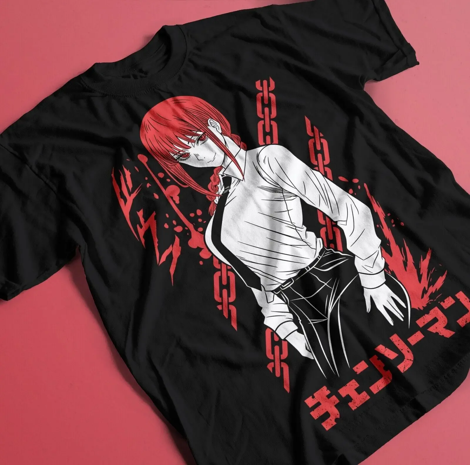 Camiseta de Anime de diablo Makima de motosierra, Unisex, de Manga, todas las tallas