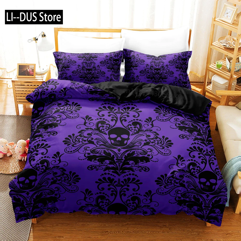 

Skull Bedding Sets 240x220 200x200 Duvet Cover Set Twin Queen King Double Bed Linens Quilt Cover Bedclothes Big Hand