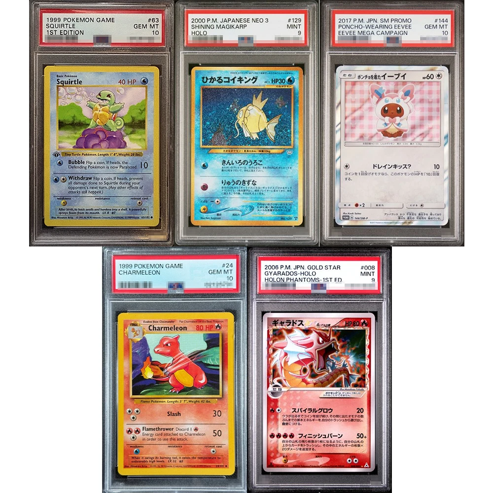 1999 Ptcg Game Charmeleon Collection Diy Proxy Graded Card P.m.jpn.gold Star Gyarados-Holo 008/024 Gem Mt 10 Holographic Label