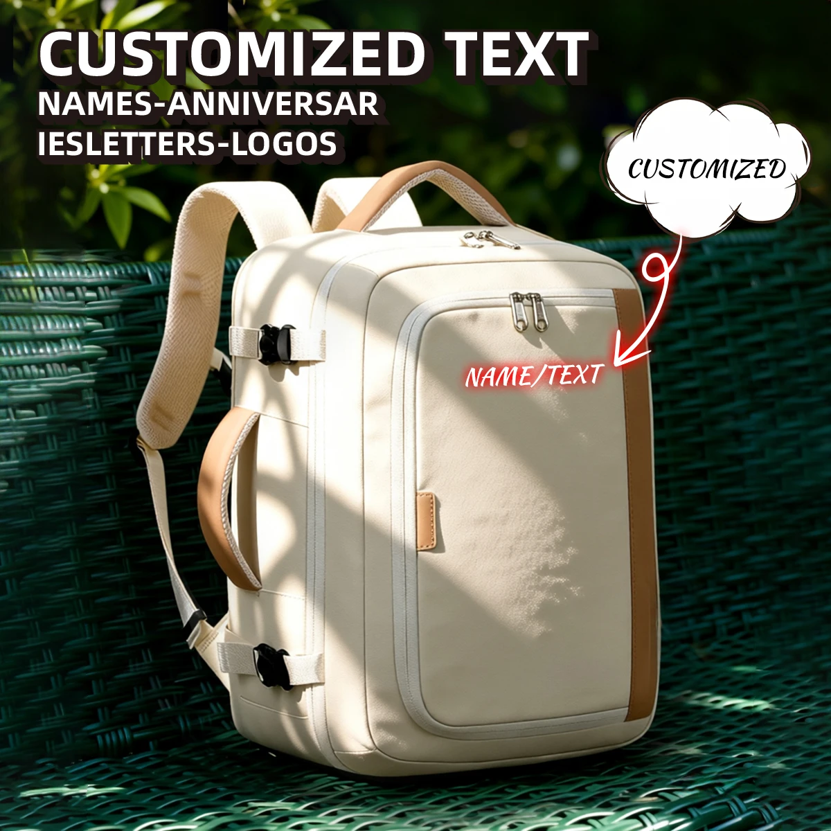 

Loog Custom-Made Backpack for Men, Simple Business Commuter Computer Bag,Carry-On Travel Bag, School Bag for Women, Supports DIY