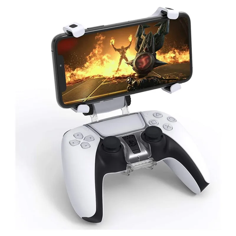 Soporte de Clip de controlador de teléfono para Sony PS5, soporte de Clip de controlador inalámbrico para teléfonos móviles, soporte ajustable para controladores de juego PS5