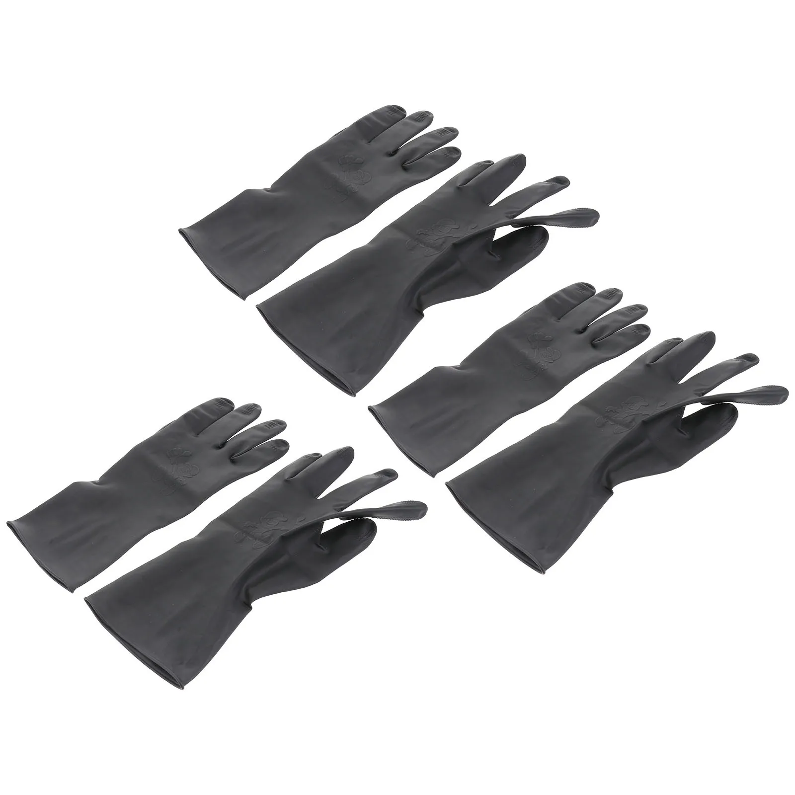 

3Pairs Hair Salon Gloves Washable Waterproof Anti-Slip for Hair Coloring Barber Gloves Durable Black Size S Cleaning Cooking Use