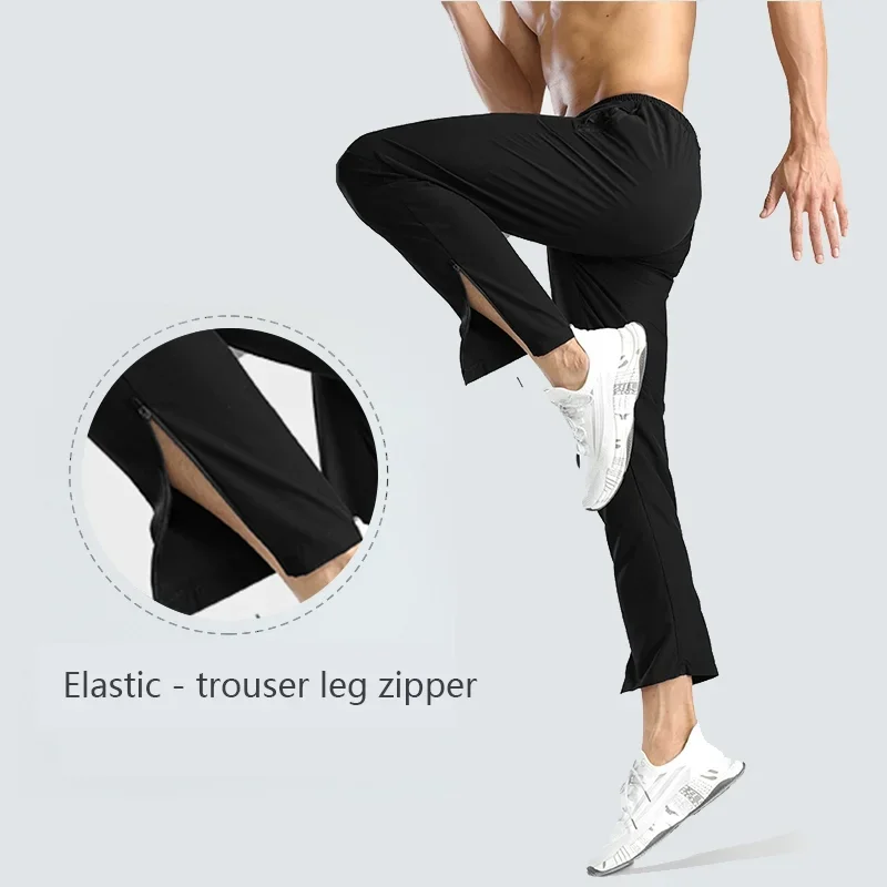 Pantaloni da corsa che possono contenere un telefono cellulare, tasca posteriore in vita da uomo, pantaloni sportivi da corsa a lunga distanza e da corsa mattutina