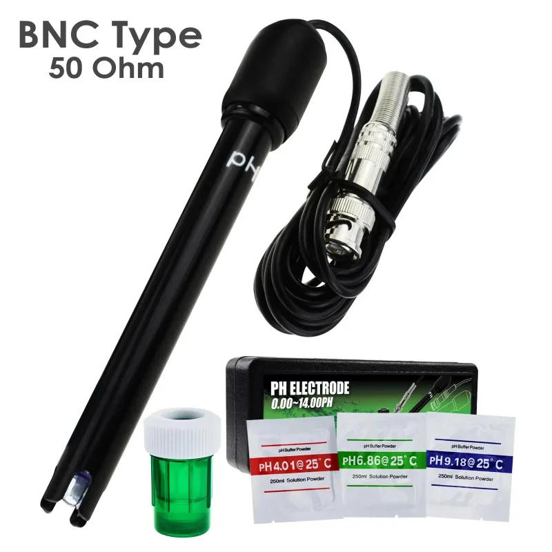 pH Electrode Probe BNC Connector, 300cm Cable PH Meter Monitoring Controller Test Sensor Plant Pool Spa