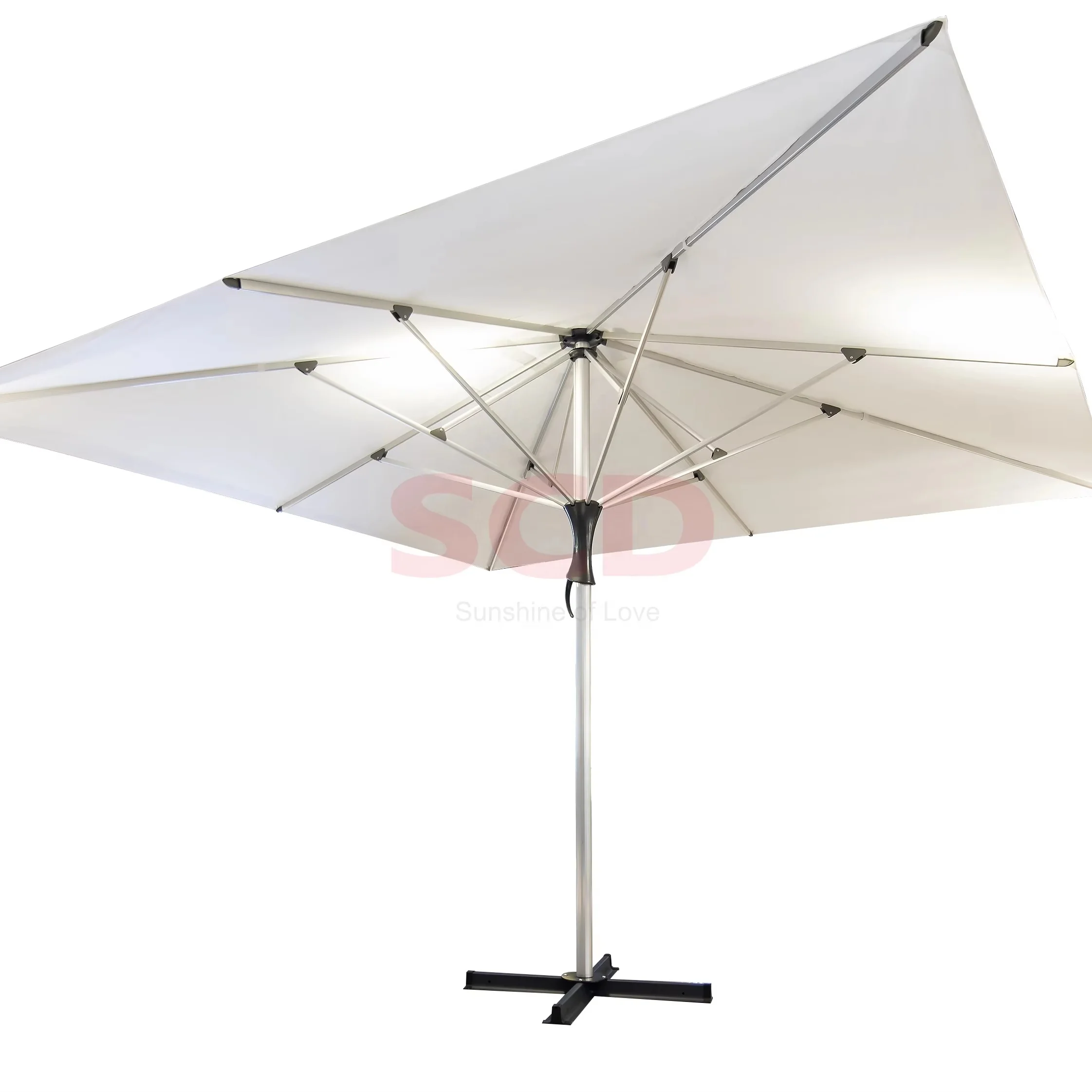 

ATV&UTVModern Design Square Aluminum Manual Umbrella Waterproof Outdoor Furniture umbrella parasol factory price umbrella