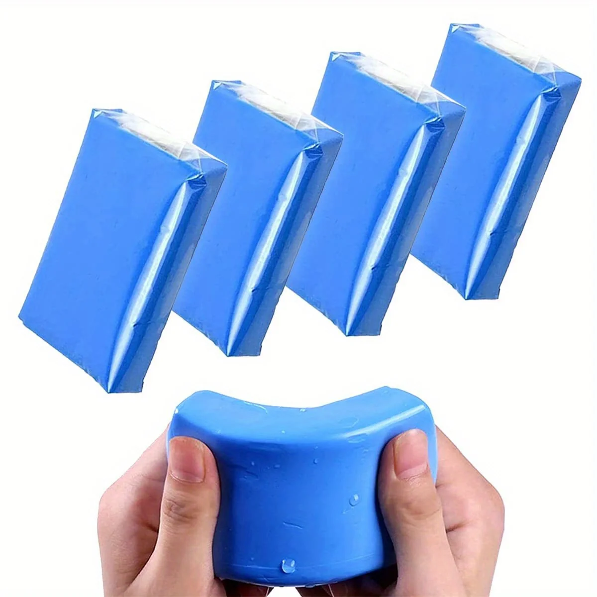 4 Pcs 3.53oz Clay Bar Car Detailing Clay, Auto Blue Detailing Magic Clay Bars Cleaner With Washing And Adsorption Capacity
