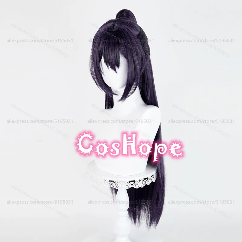 Hong Lu Cosplay Wig with Ponytail Purple Grey Mixed Wig Anime Heat Resistant Synthetic Wig for Halloween Carnival Party Costume - Image 5